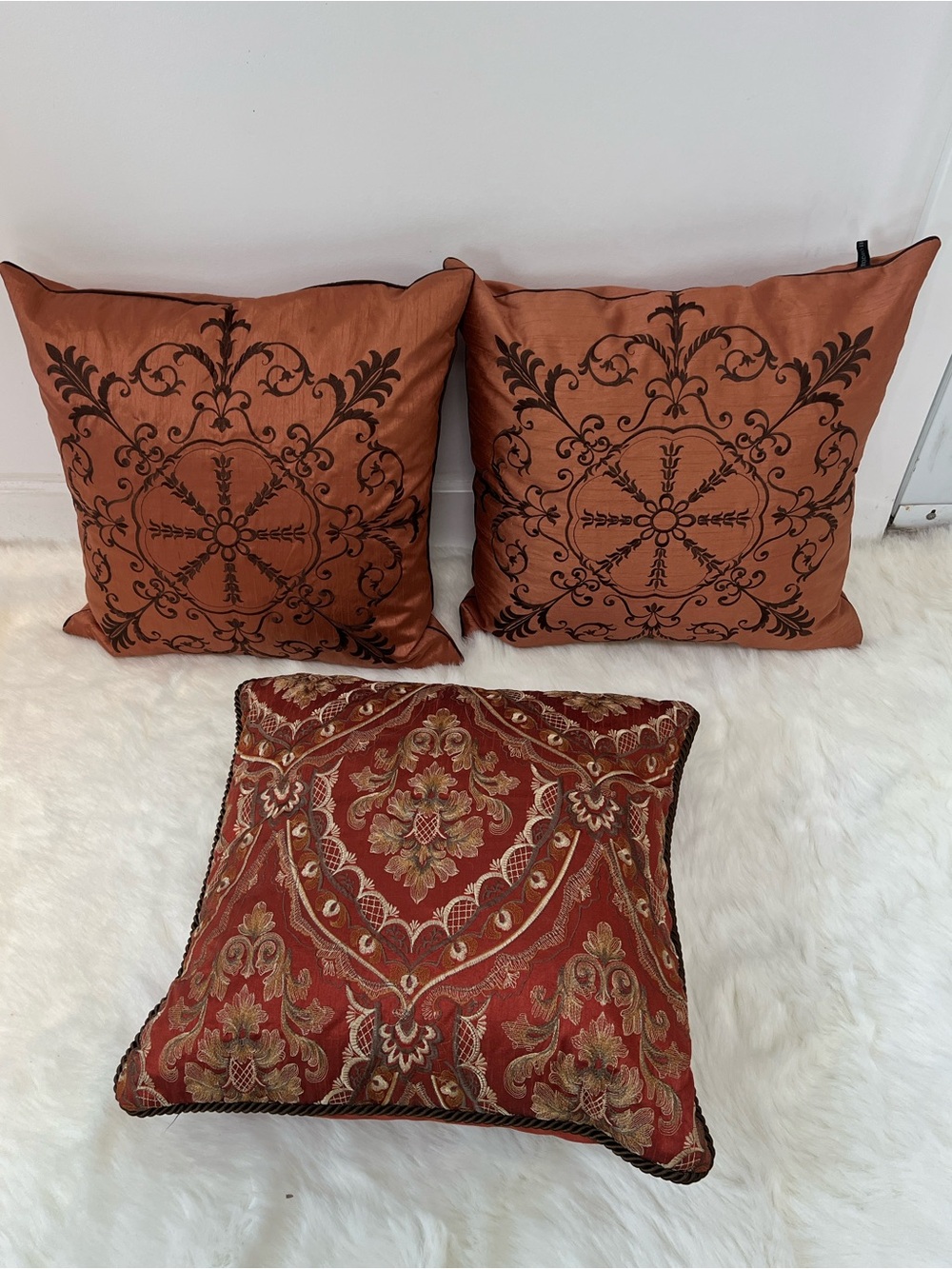 Decorative Embroidery Throw Pillows Set Rodeo Home Waterfowl Duck Feathers& Down